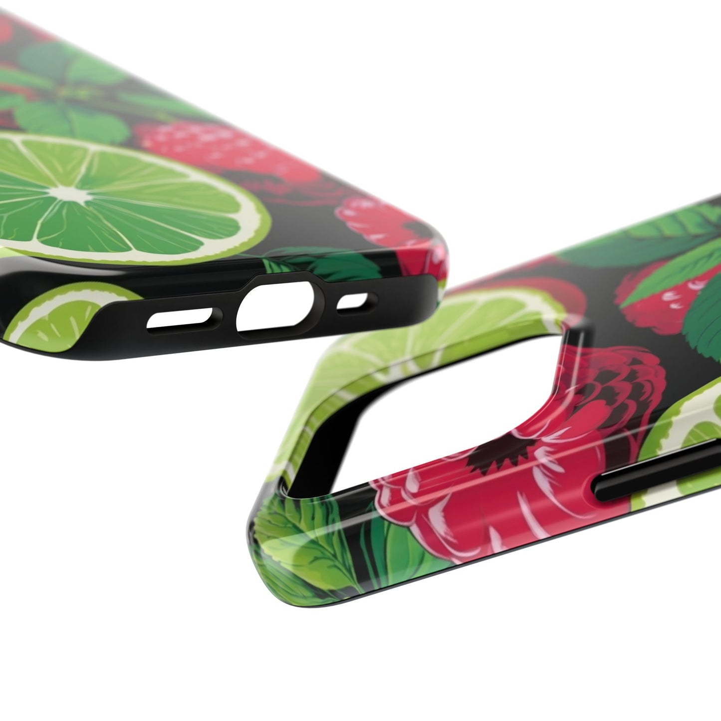 Raspberry Lime Spring iPhone 17 Tough Phone Case — Vibrant Floral Smartphone Protection