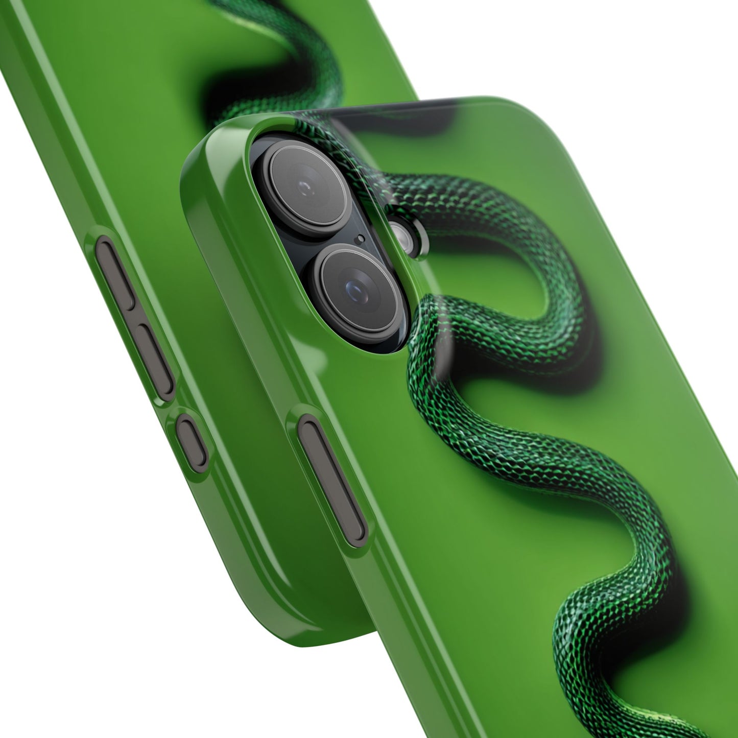 Green Snake Snap Case for iPhone, Stylish Phone Cover, Unique Gift, Trendy Accessory, Birthday, Nature Lover's Phone Case