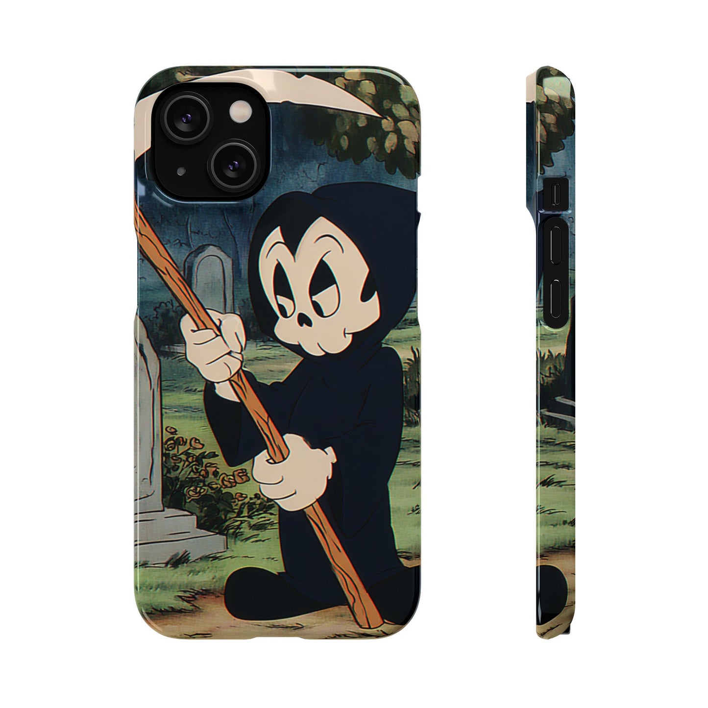 Grim Reaper Snap Case, Halloween Phone Case, Cute Death Phone Cover, Spooky Accessories, Unique Phone Protector