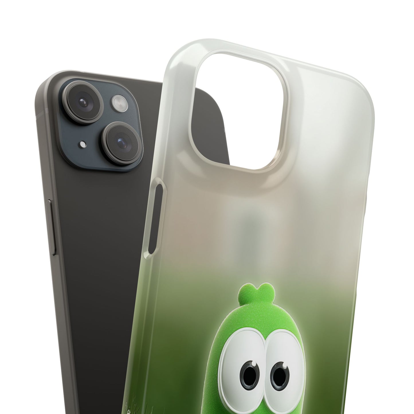 Cute Green Creature Phone Case, Snap Cases, Green Monster Phone Cover, Fun Phone Accessory, Playful Gift for Kids