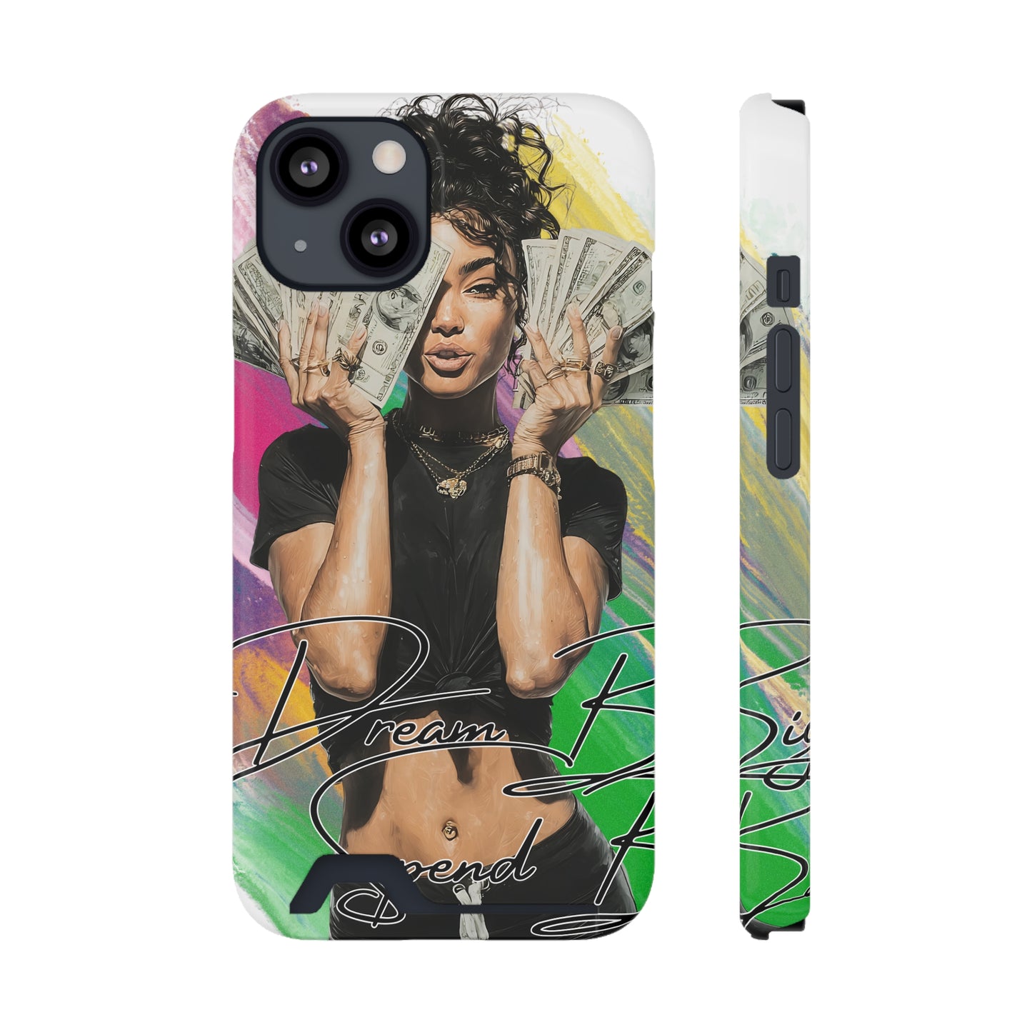 Vibrant Phone Case with Card Holder - Dream Big, Stylish Accessory for Teens & Young Adults, Perfect Gift for Birthdays, Graduations, [...]