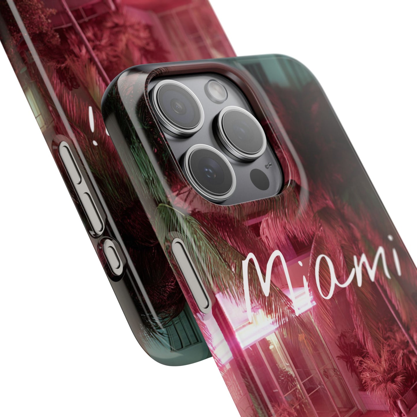 Miami Vibes Snap Case, Tropical Phone Cover, Summer Accessory, Gift for Travel Lovers, Neon Aesthetic, Beach-themed Tech