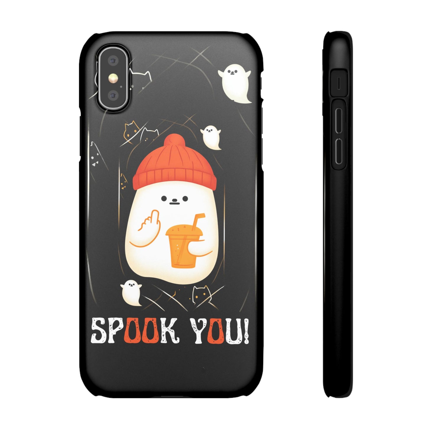 Spook You Halloween Ghost Snap Case Kawaii Protective Phone Cover for iPhone and Samsung