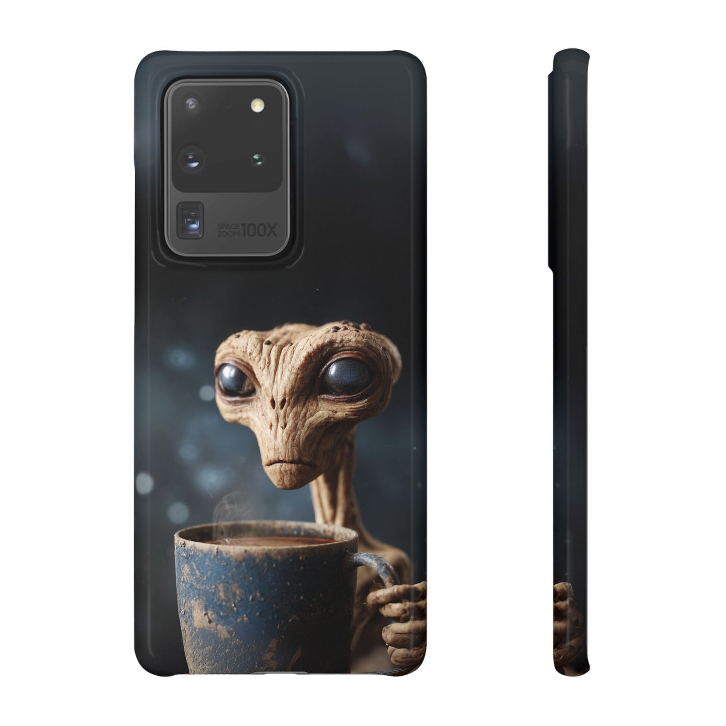 Alien Coffee Snap Case, Unique Phone Cover, Pop Culture Accessory, Gift for Sci-Fi Lovers, Customizable Phone Case