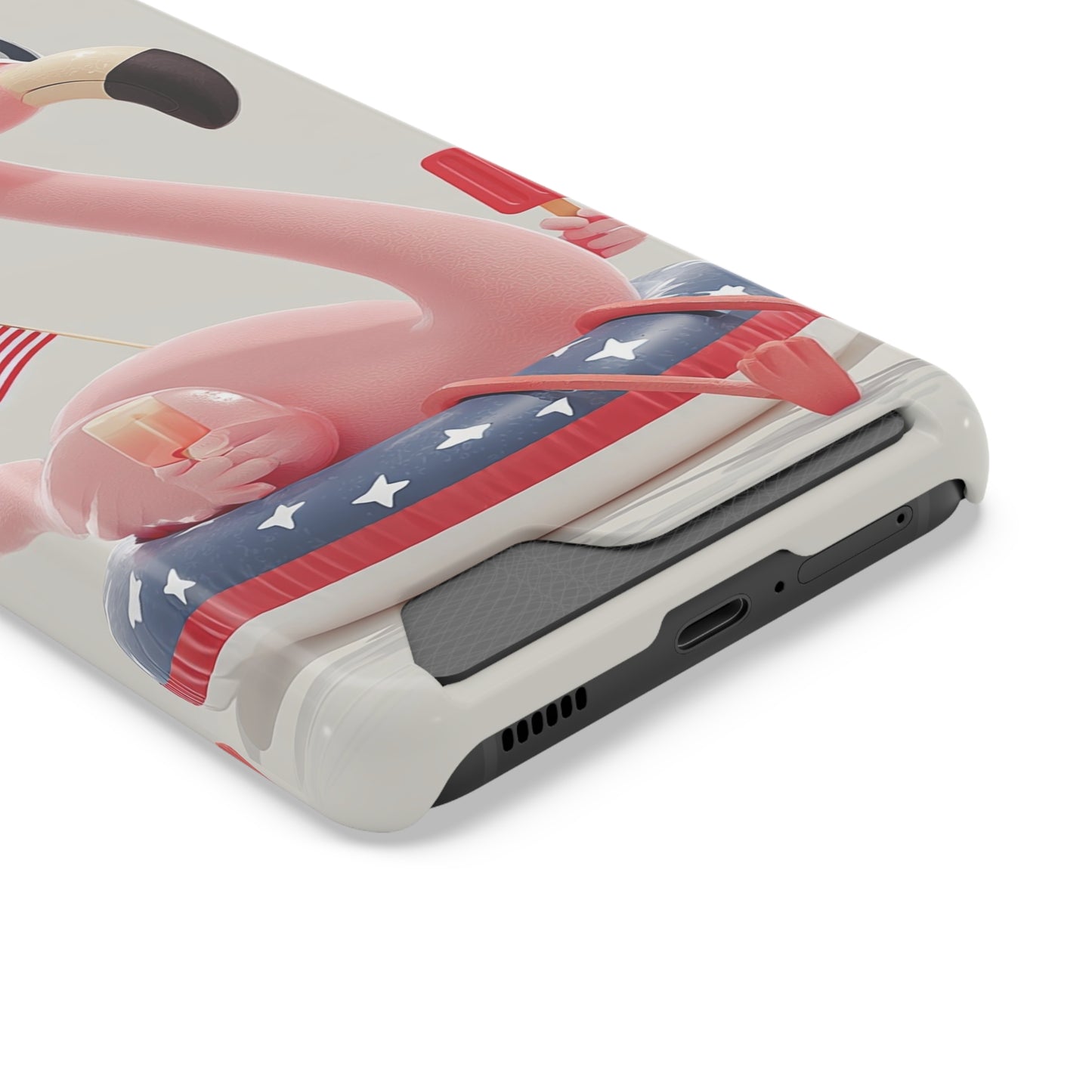 Summer Vibes Phone Case with Card Holder, Cute Flamingo Design, Tropical Cell Phone Accessory, Beach Lover Gift, Fun Summer Accessory, [...]