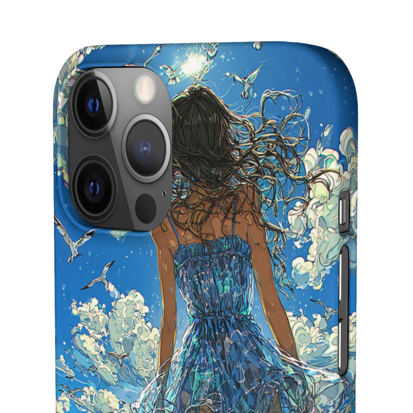 Summer Breeze Snap Case, Ocean Art Phone Cover, Beach Vibes Cell Case, Gift for Her, Custom Phone Accessory