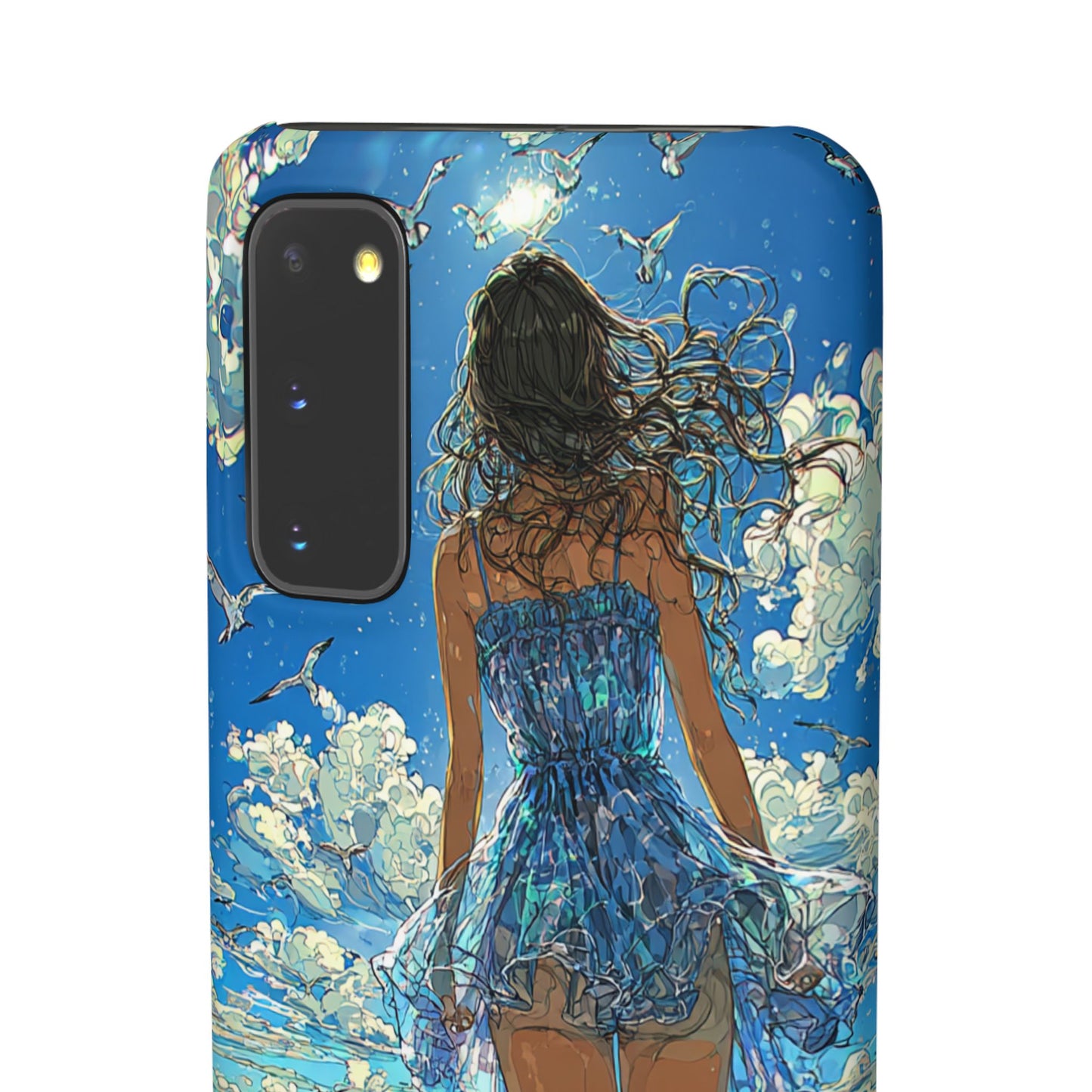 Summer Breeze Snap Case, Ocean Art Phone Cover, Beach Vibes Cell Case, Gift for Her, Custom Phone Accessory