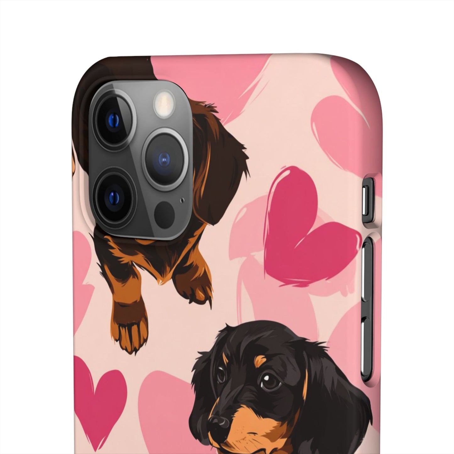 Pink Dachshund Love Phone Case for Iphone and Samsung Customistion and Free Shipping Avvialable
