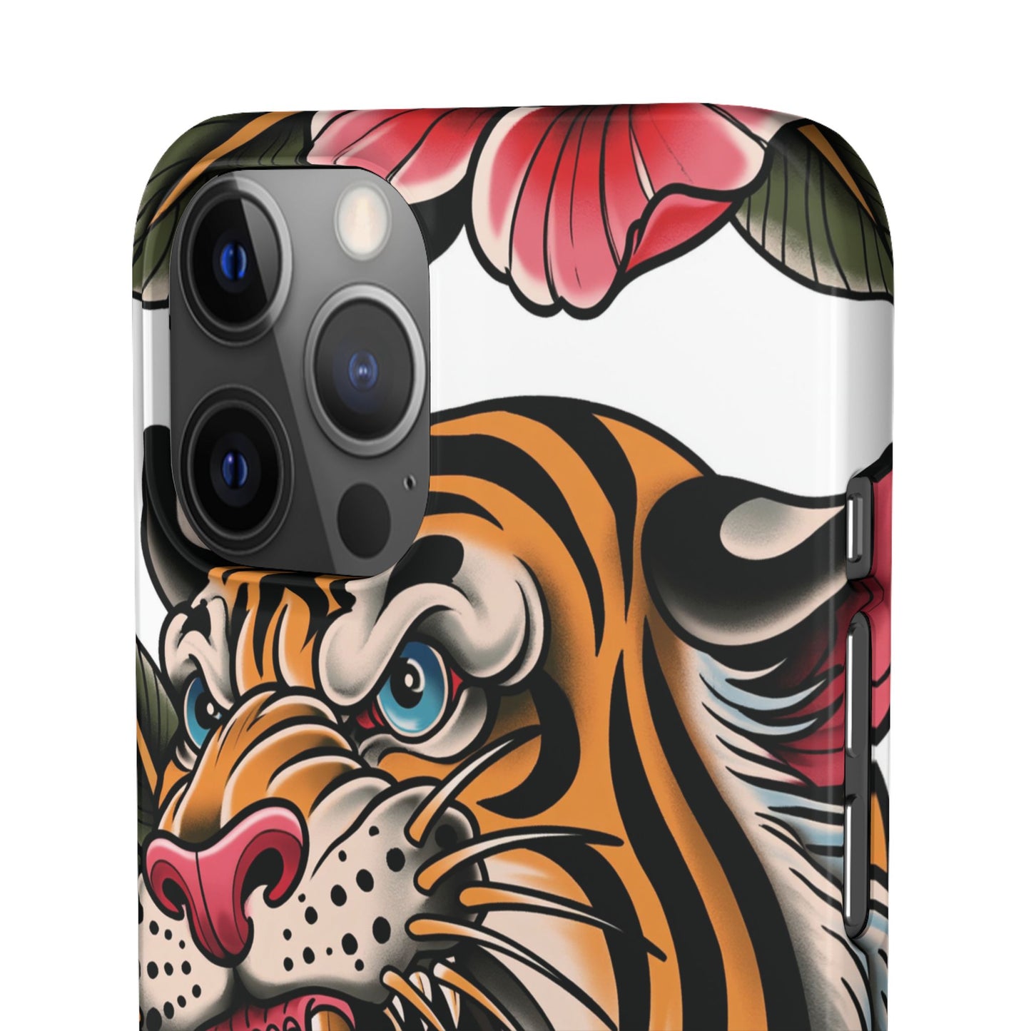 Tiger Floral Phone Case — Vintage Roaring Tiger Snap Case
