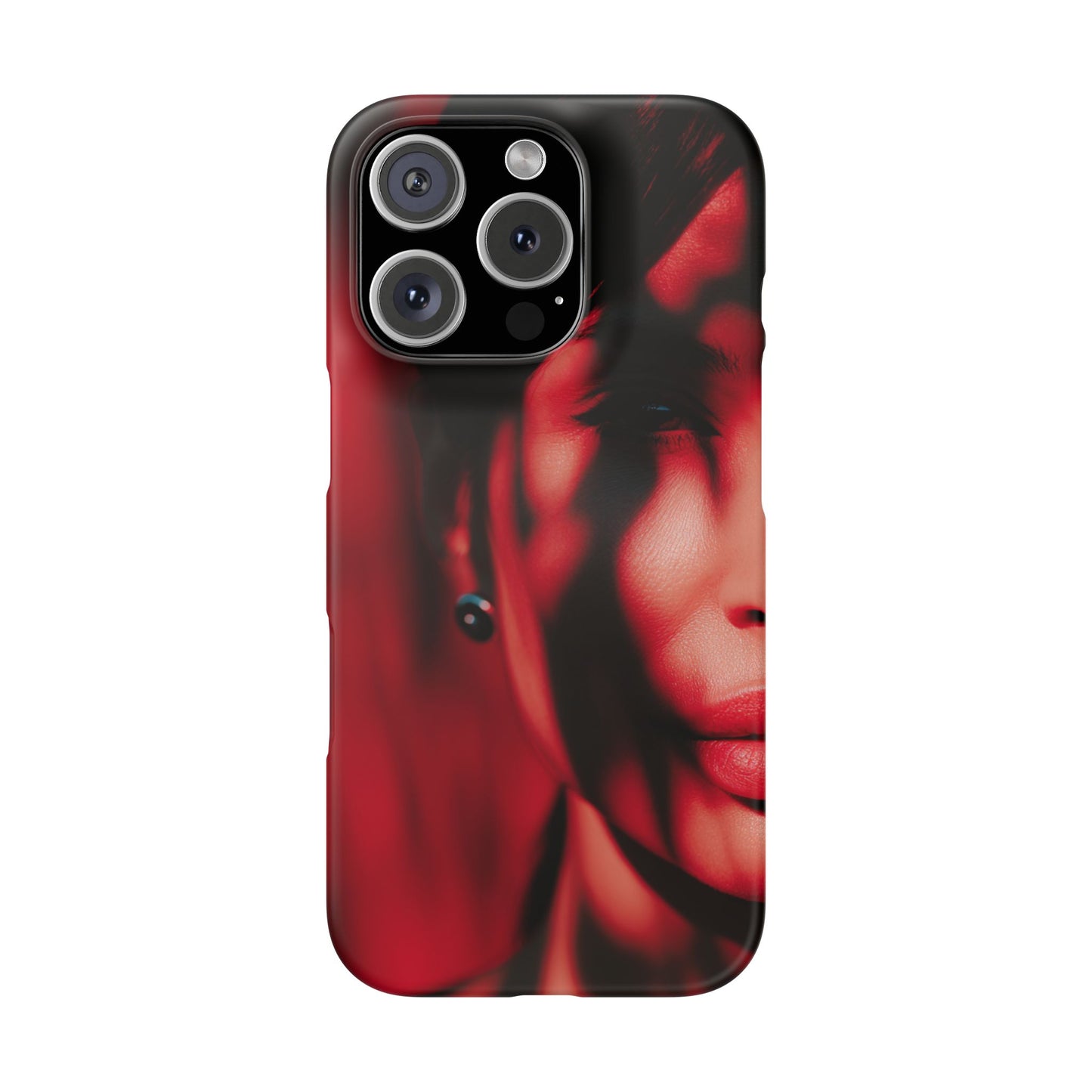 Stylish Snap Cases for Phone, Artistic Phone Cover, Unique Gifts, Red Aesthetic Case, Trendy Accessory, Vibrant Protection