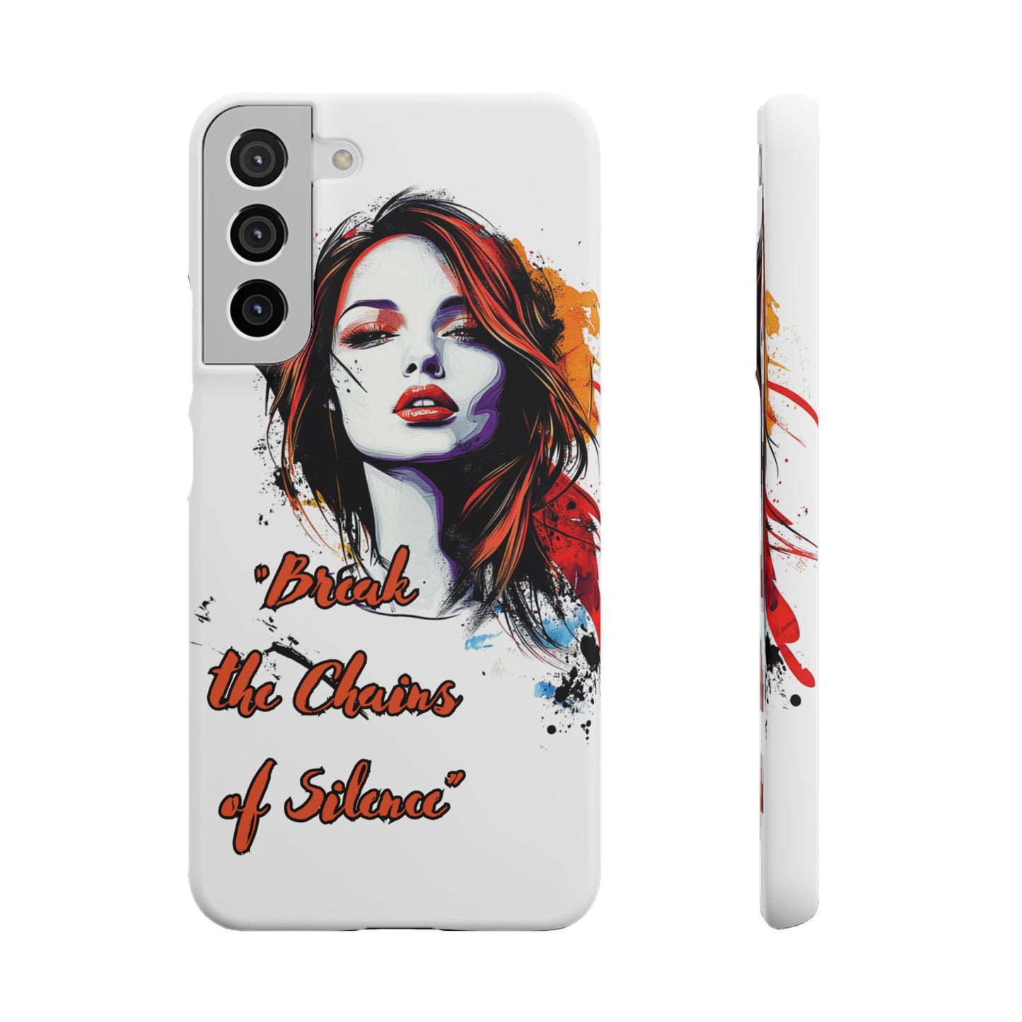 Empowering Art Snap Cases, Phone Cover, Break the Chains of Silence, Unique Gift, Inspirational Tech Accessories