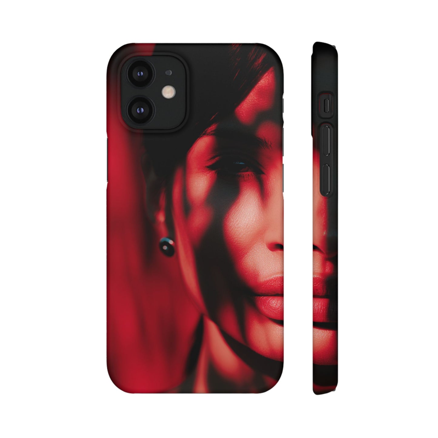 Stylish Snap Cases for Phone, Artistic Phone Cover, Unique Gifts, Red Aesthetic Case, Trendy Accessory, Vibrant Protection