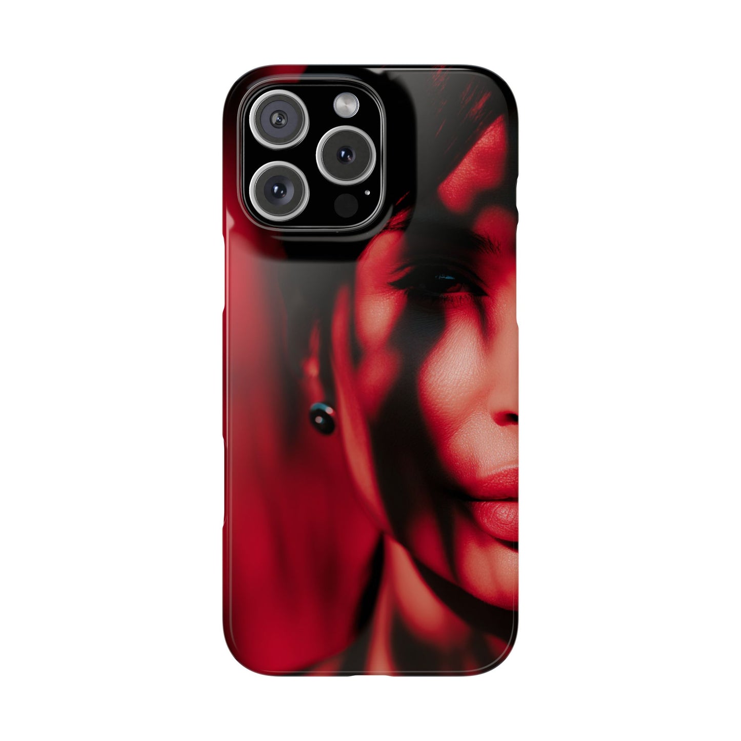 Stylish Snap Cases for Phone, Artistic Phone Cover, Unique Gifts, Red Aesthetic Case, Trendy Accessory, Vibrant Protection