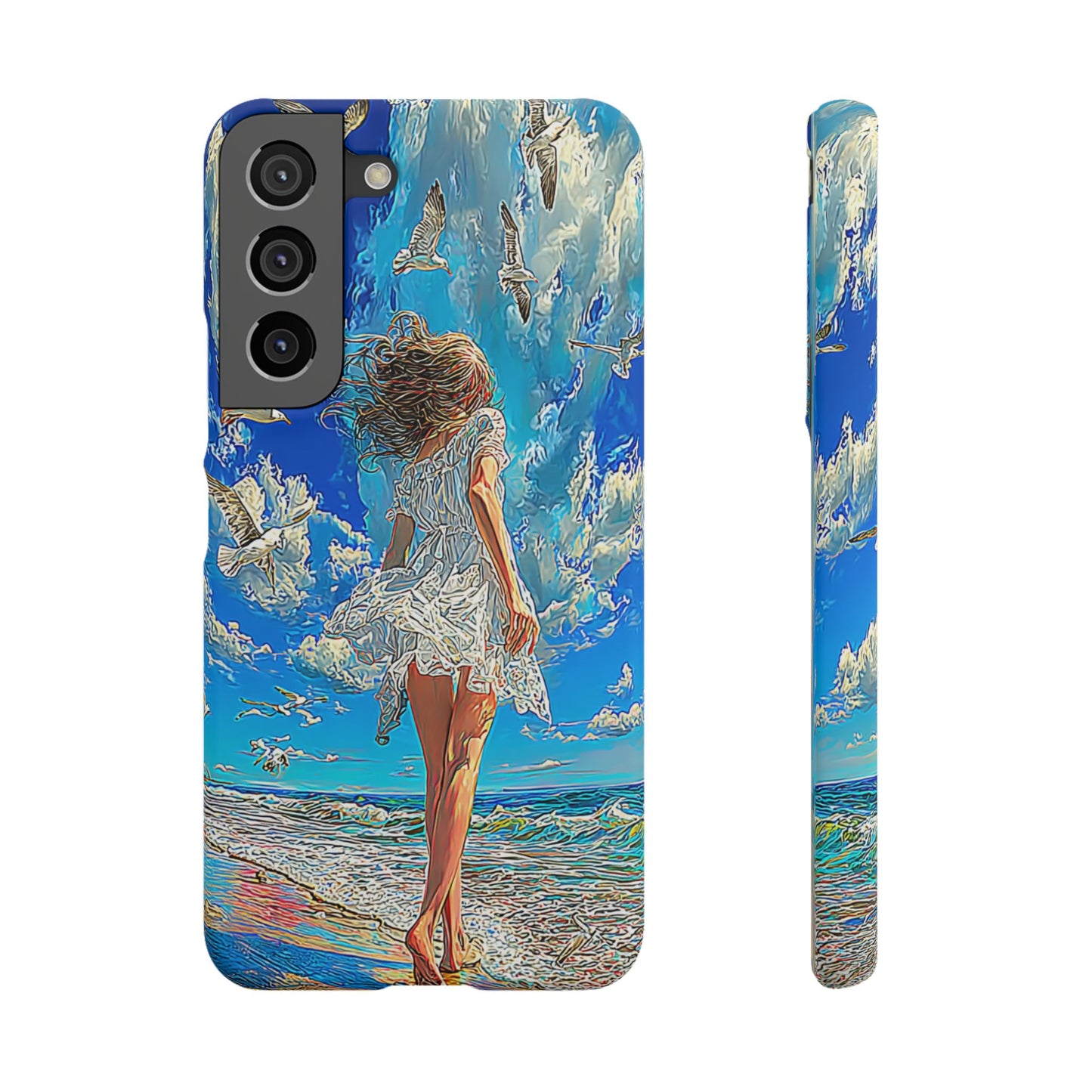 Dreamy Seaside Snap Case, Ocean Waves Phone Cover, Summer Vibe Gift, Cute Aesthetic Accessory, Beach Lover Case