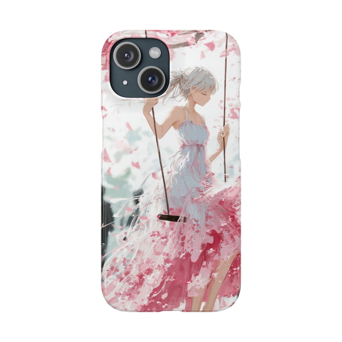 Elegant Floral Snap Cases for iPhone, Personalized Phone Covers, Cute Spring Gifts, Anime Aesthetic Accessories, Flower-themed Cell [...]