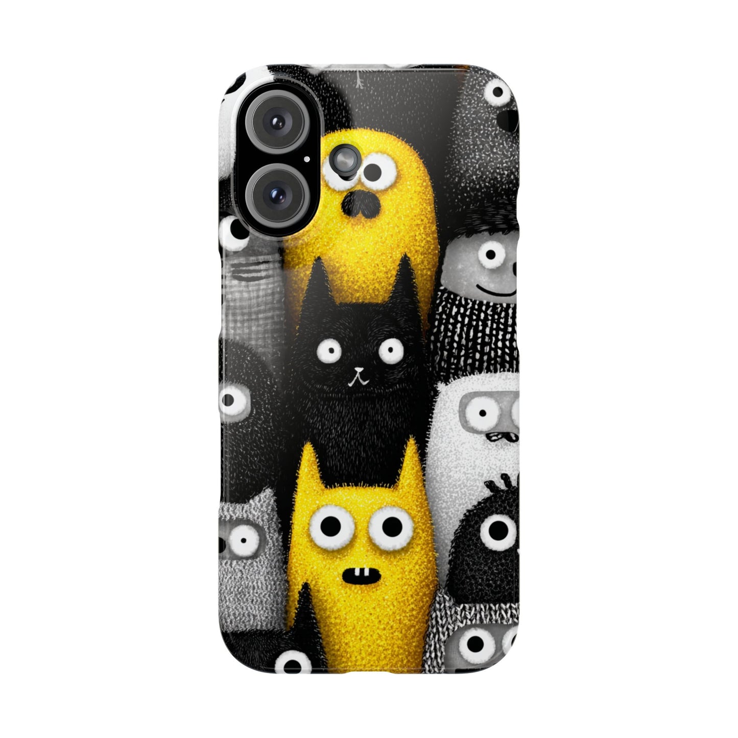 Colorful Character Snap Cases, Cute Phone Cover, Unique Gift for Kids, Fun Accessory, Perfect for Birthdays, Holidays