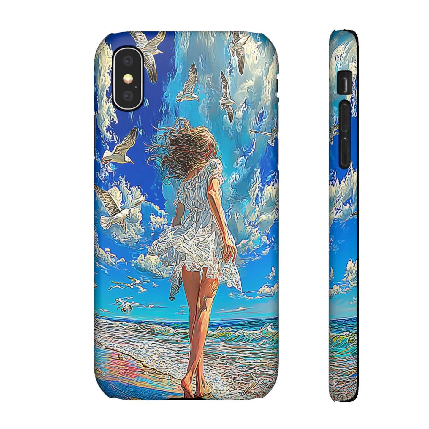 Dreamy Seaside Snap Case, Ocean Waves Phone Cover, Summer Vibe Gift, Cute Aesthetic Accessory, Beach Lover Case