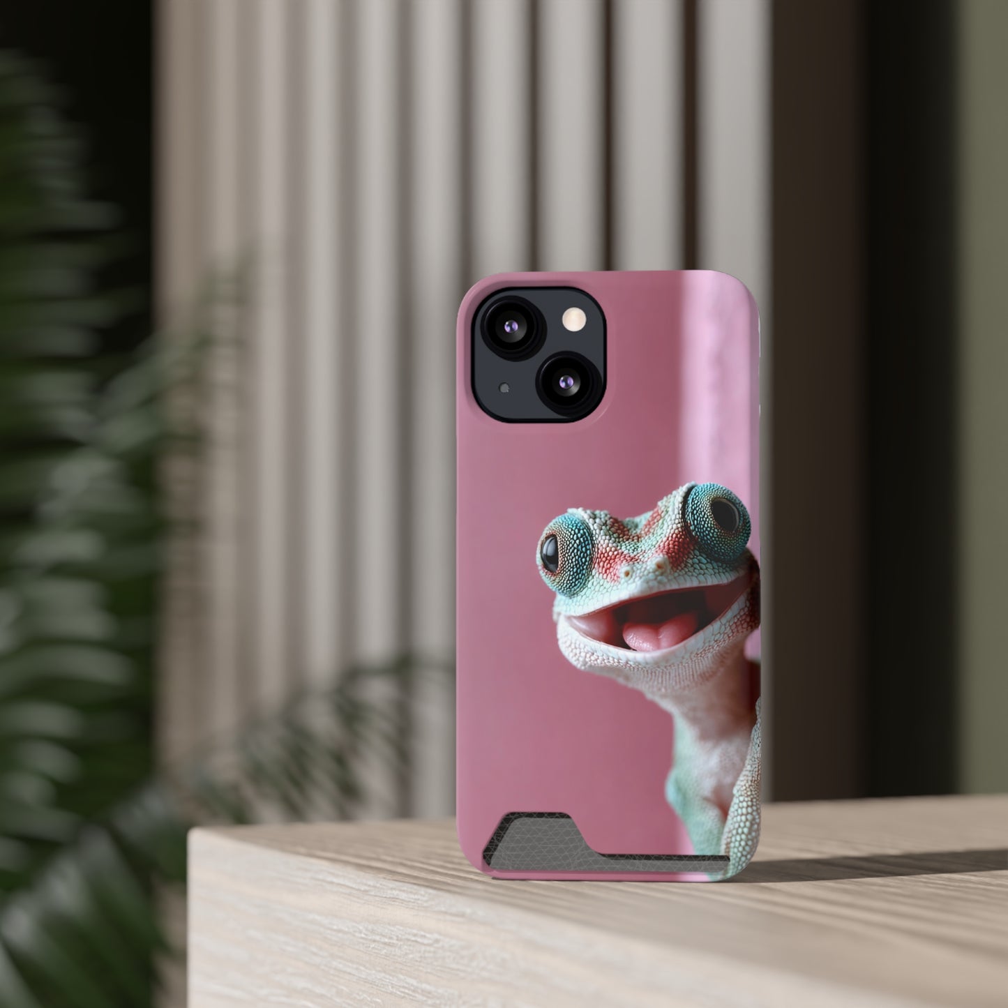 Whimsical Phone Case with Card Holder - Cute Gecko Design, Fun Gift for Kids, Stylish Accessory for Everyday Use, Perfect for [...]