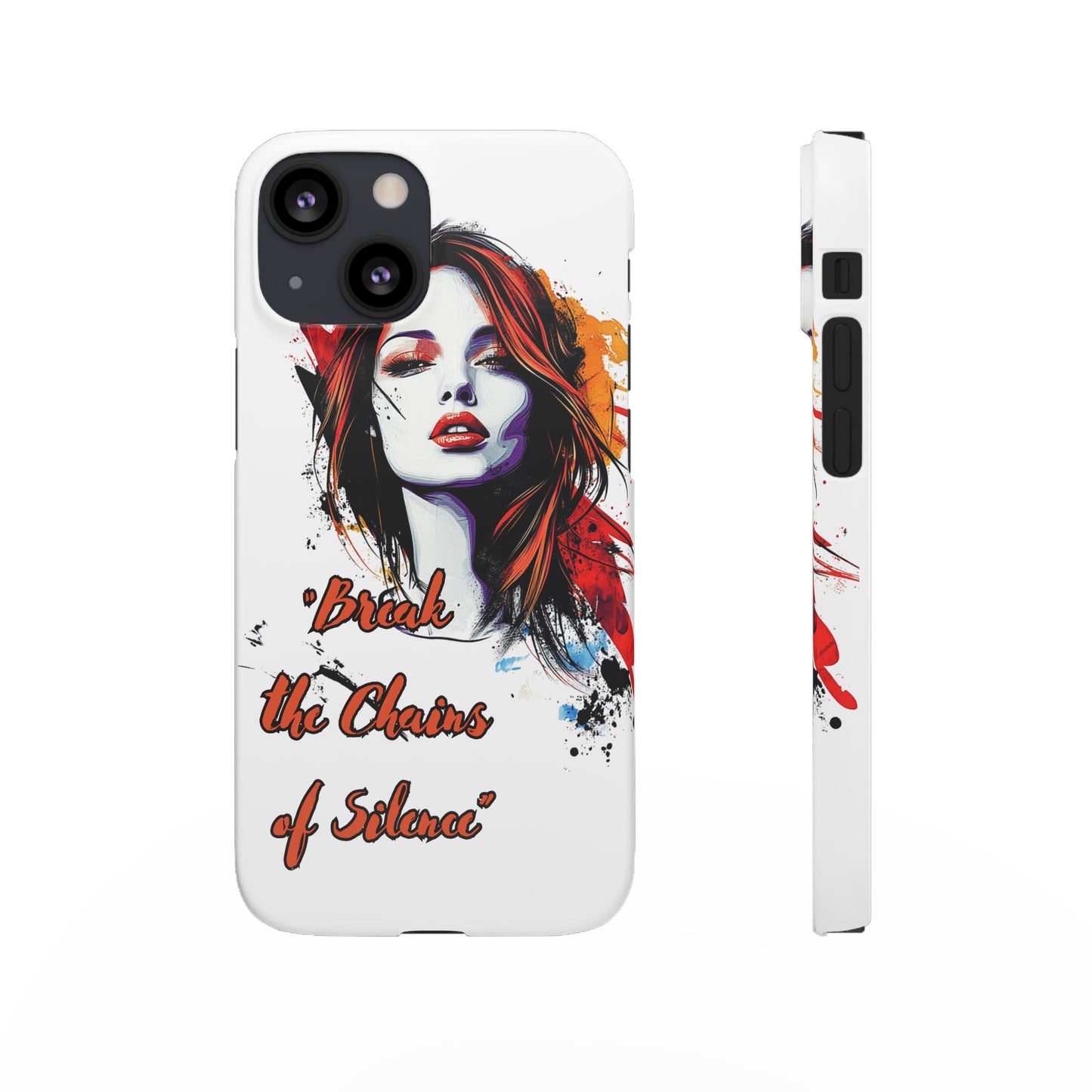 Empowering Art Snap Cases, Phone Cover, Break the Chains of Silence, Unique Gift, Inspirational Tech Accessories