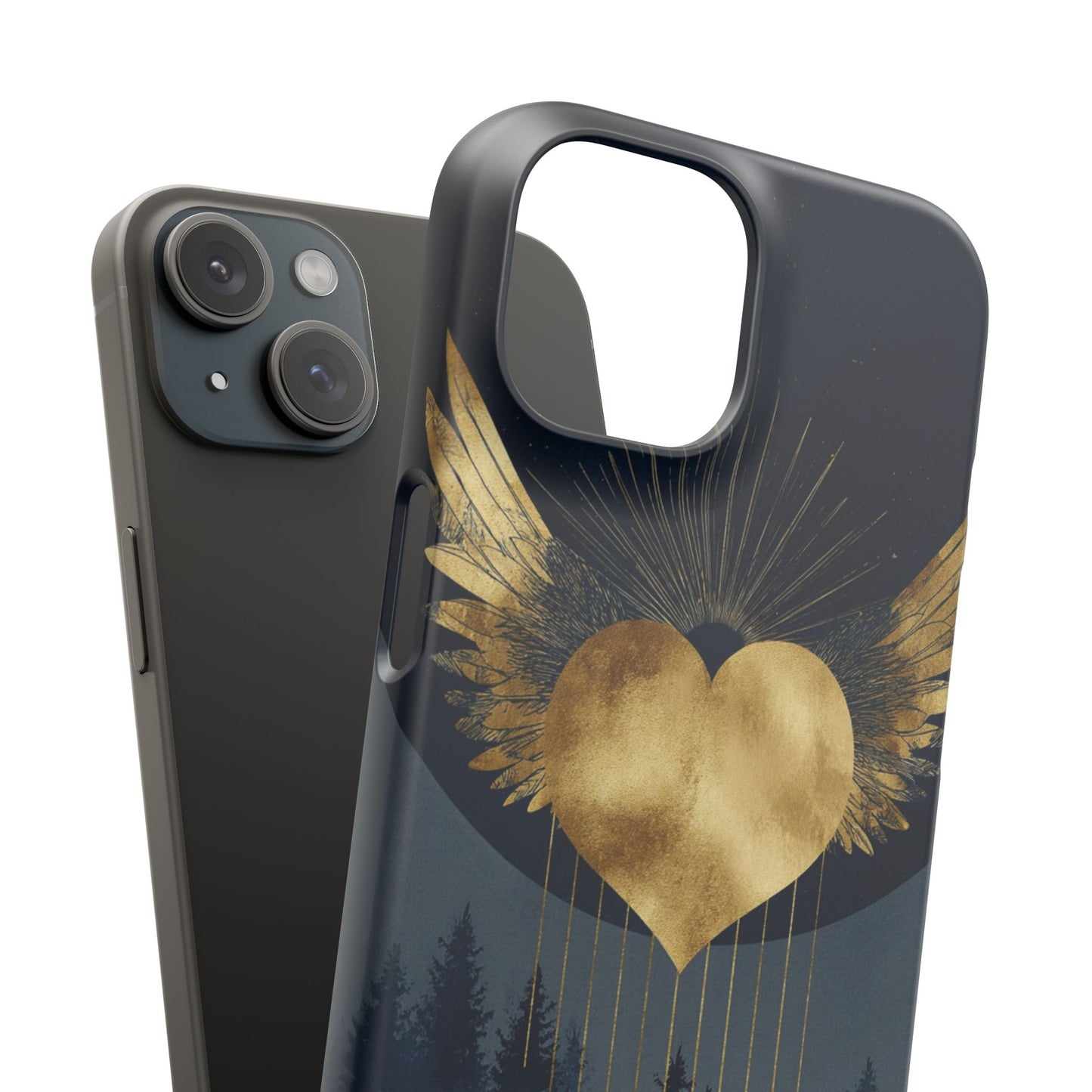 Heart Wing Snap Case, Elegant Phone Cover, Unique Gift, Artistic Accessory, Protective Case for Love and Romance