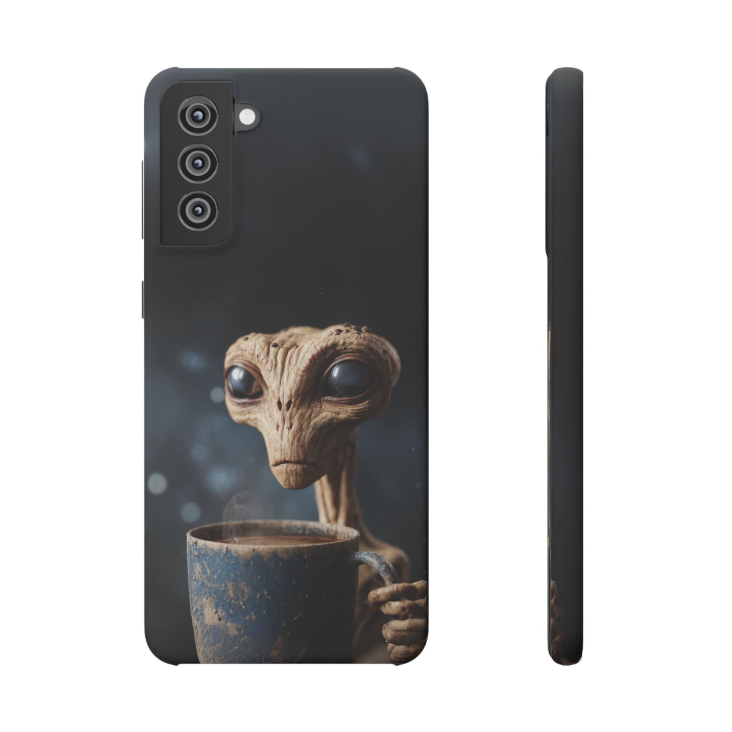 Alien Coffee Snap Case, Unique Phone Cover, Pop Culture Accessory, Gift for Sci-Fi Lovers, Customizable Phone Case