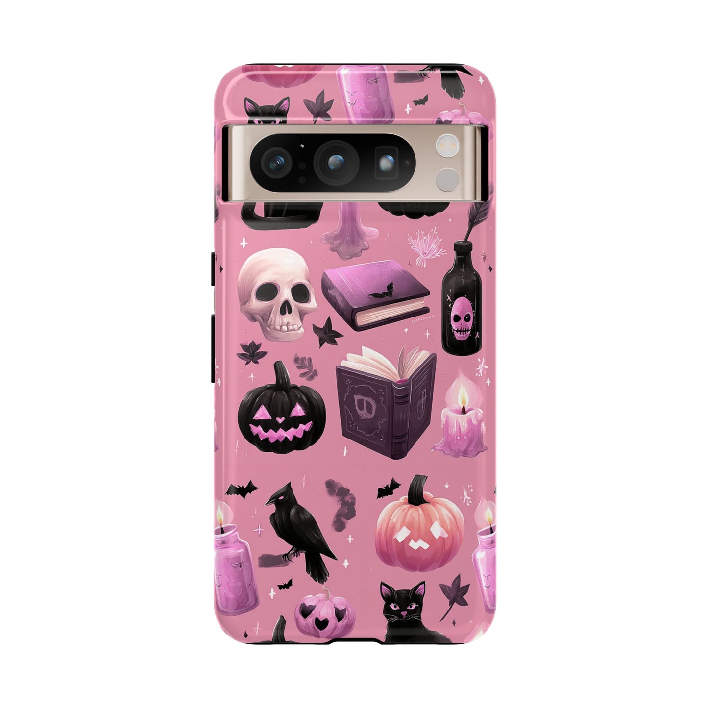 Spooky Phone Case - Halloween Design, Cute Costume Accessory, Fall Decor, Gift for Cat Lovers, Witchy Vibes, Trick or Treat