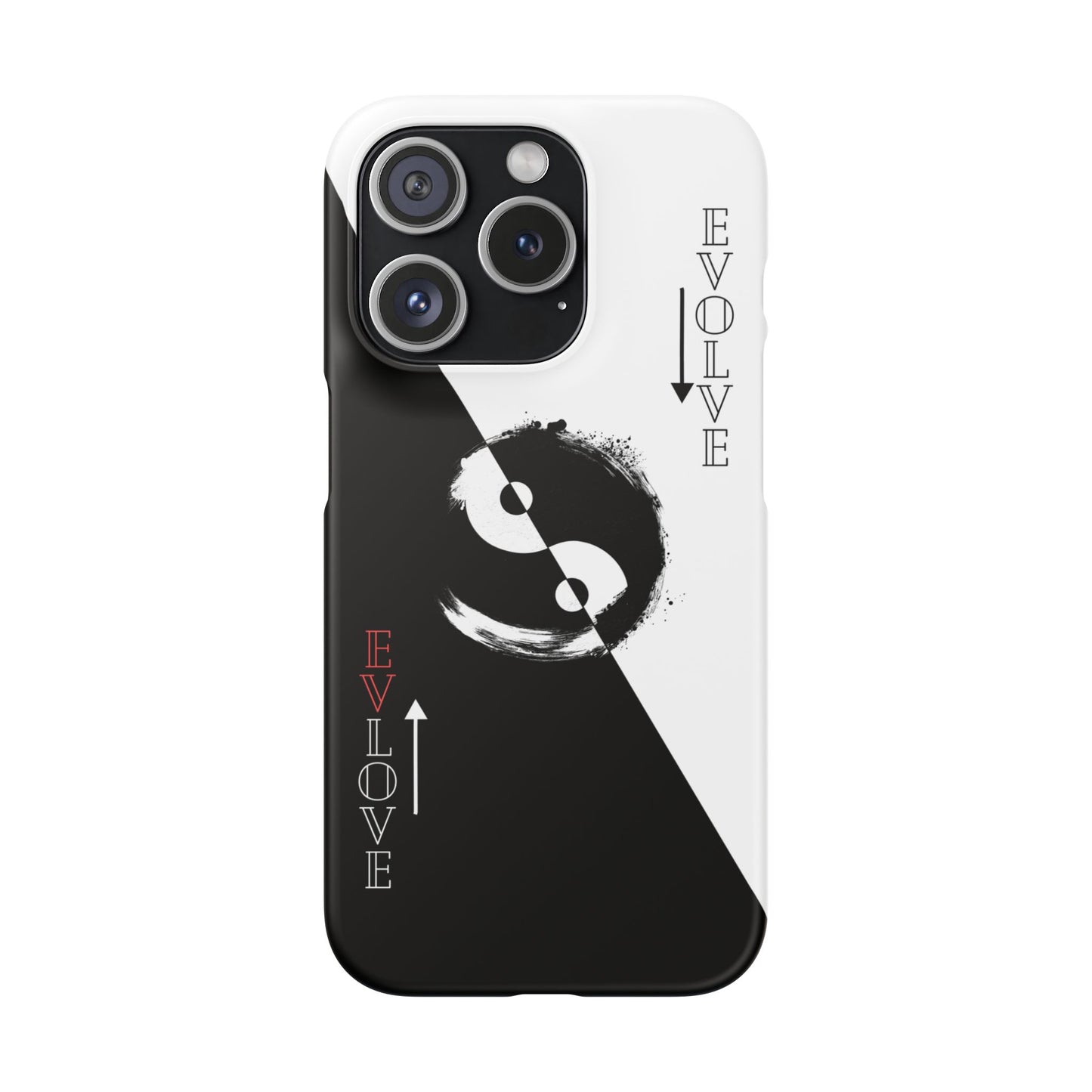 Yin Yang Evolve Black and White Snap Case Cover for iPhone and Samsung
