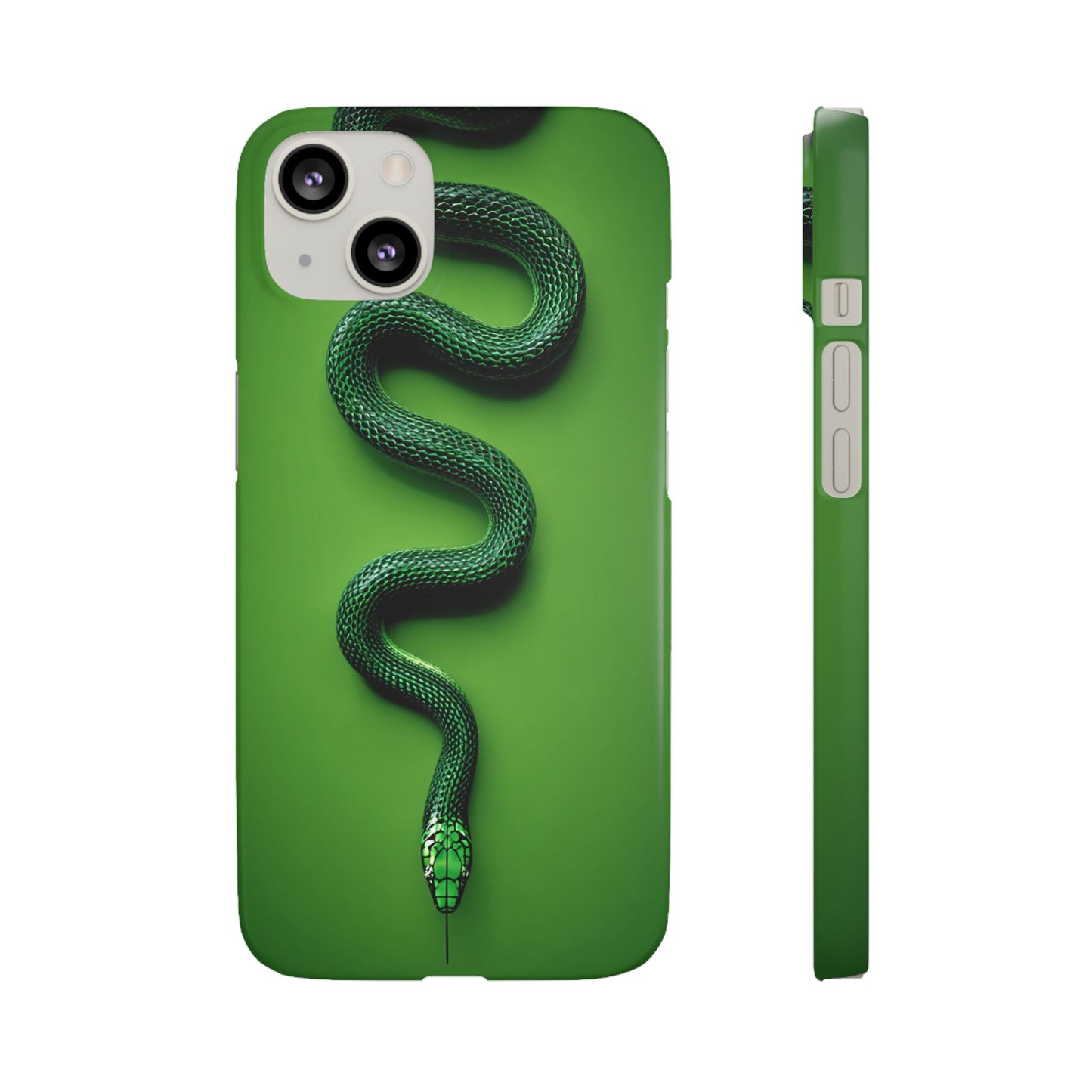 Green Snake Snap Case for iPhone, Stylish Phone Cover, Unique Gift, Trendy Accessory, Birthday, Nature Lover's Phone Case