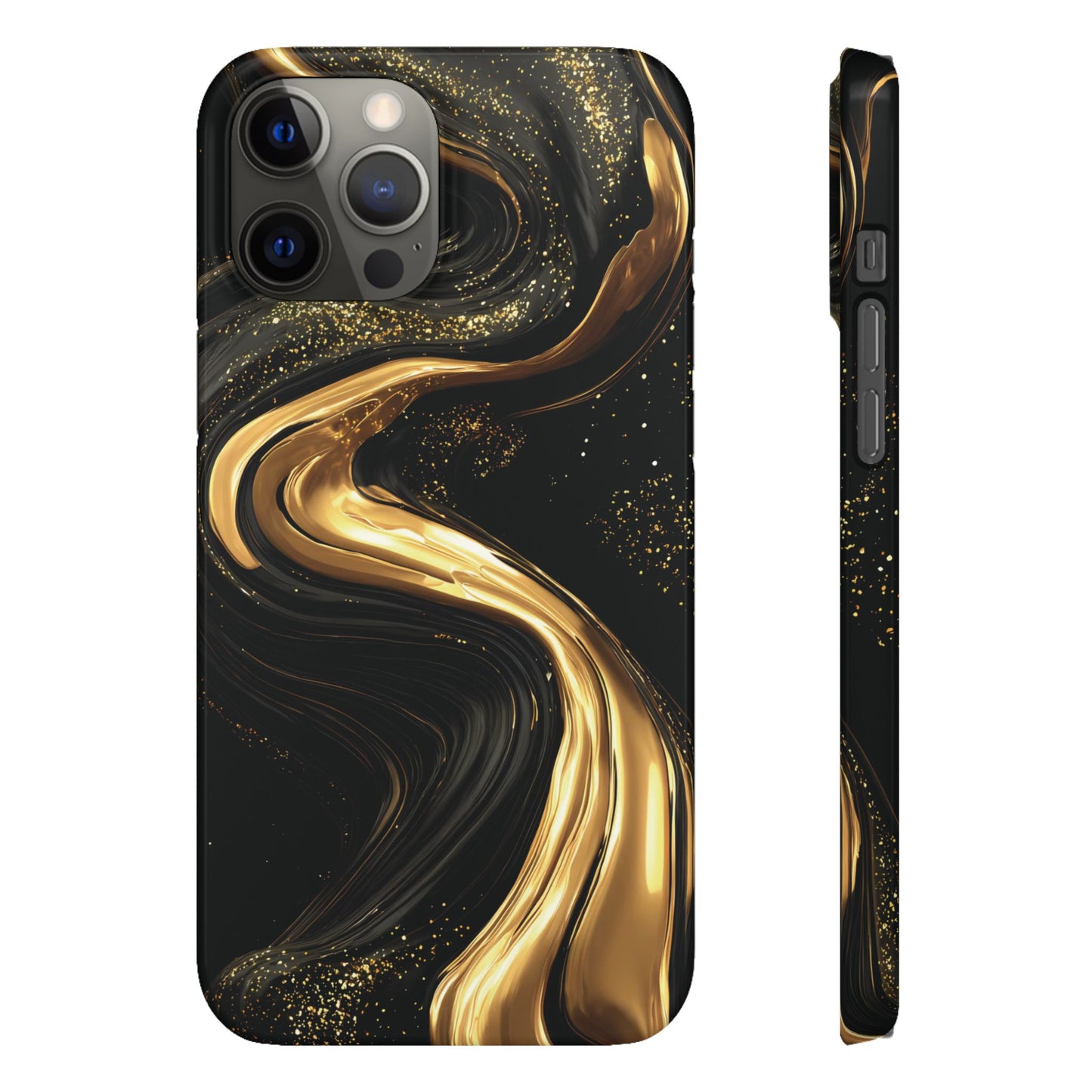 Elegant Gold Swirl Snap Case - Stylish Phone Cover, Modern Accessory, Gift for Her, Luxe Phone Case, Trendy Decor