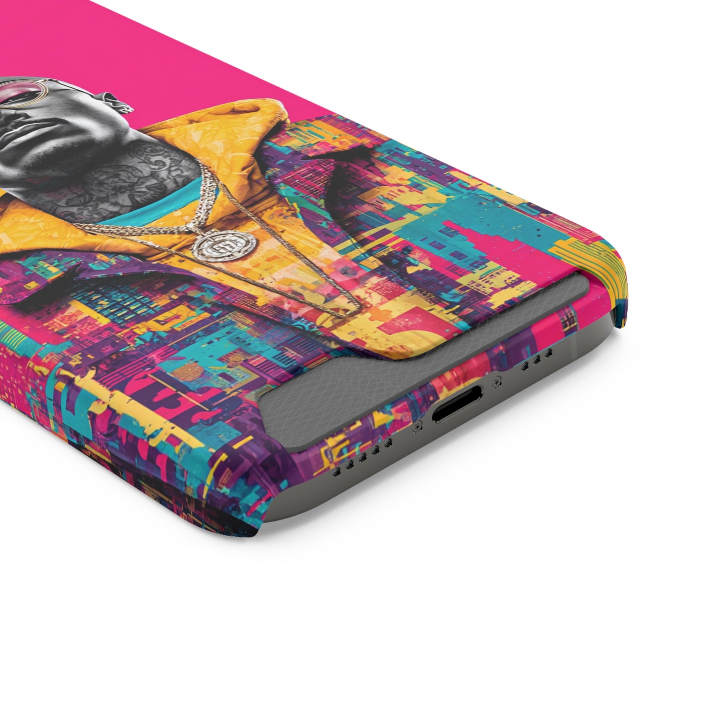 Vibrant Phone Case With Card Holder - Retro Style, Hip Hop Lover's Accessory, Colorful Gift, Music Enthusiast Essential, Unique Phone [...]