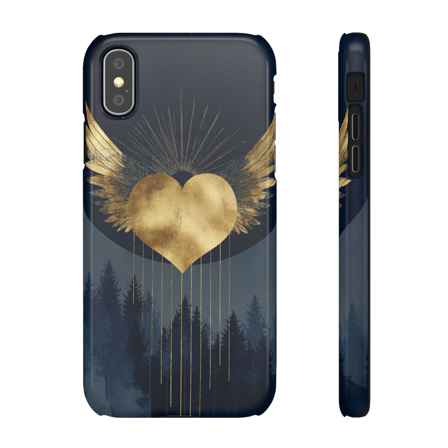 Heart Wing Snap Case, Elegant Phone Cover, Unique Gift, Artistic Accessory, Protective Case for Love and Romance