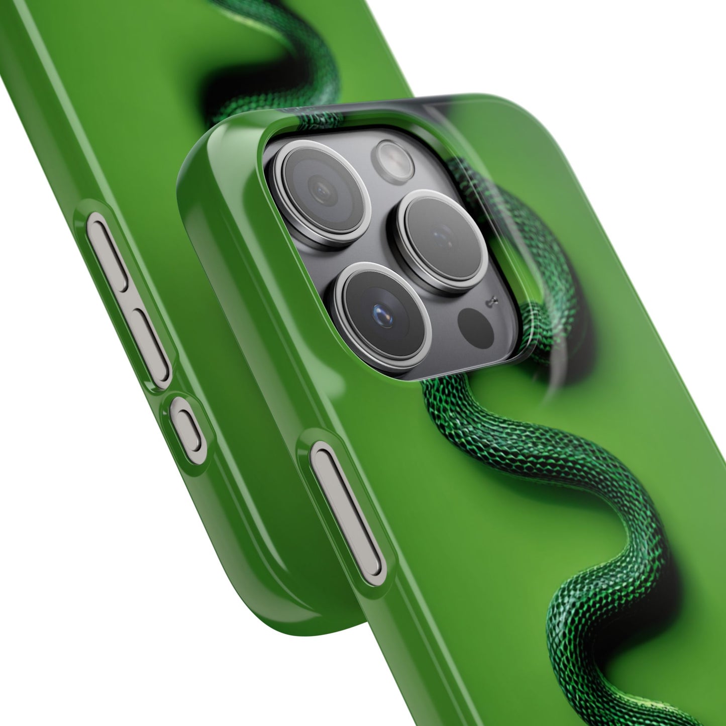 Green Snake Snap Case for iPhone, Stylish Phone Cover, Unique Gift, Trendy Accessory, Birthday, Nature Lover's Phone Case