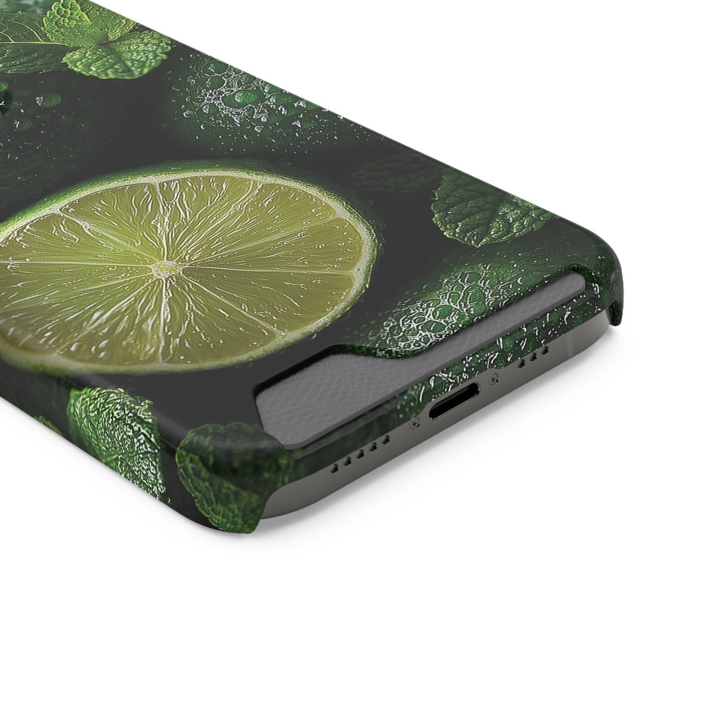 Fresh Lime Phone Case with Card Holder, Citrus Design, Perfect Gift for Summer, Stylish and Functional, Eco-friendly Accessories, [...]