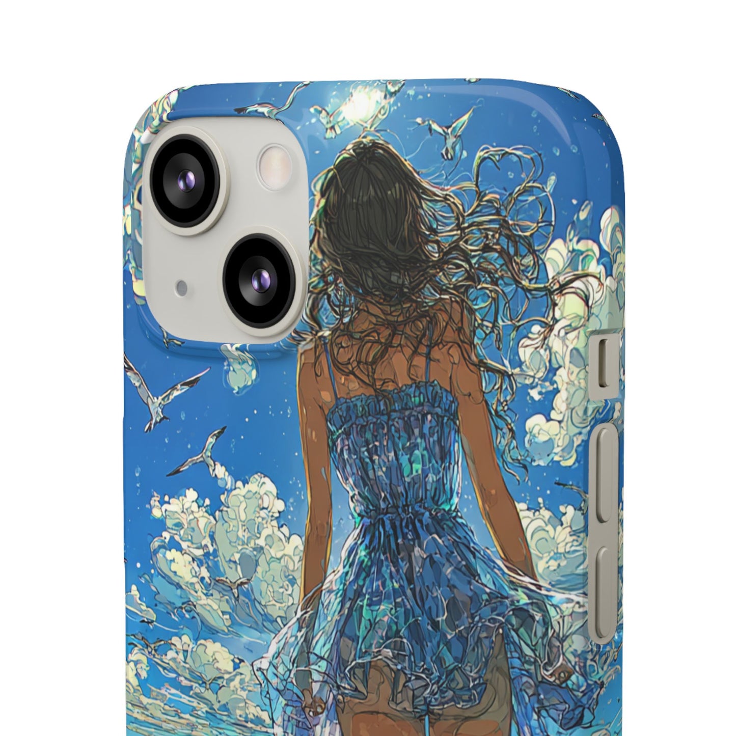 Summer Breeze Snap Case, Ocean Art Phone Cover, Beach Vibes Cell Case, Gift for Her, Custom Phone Accessory