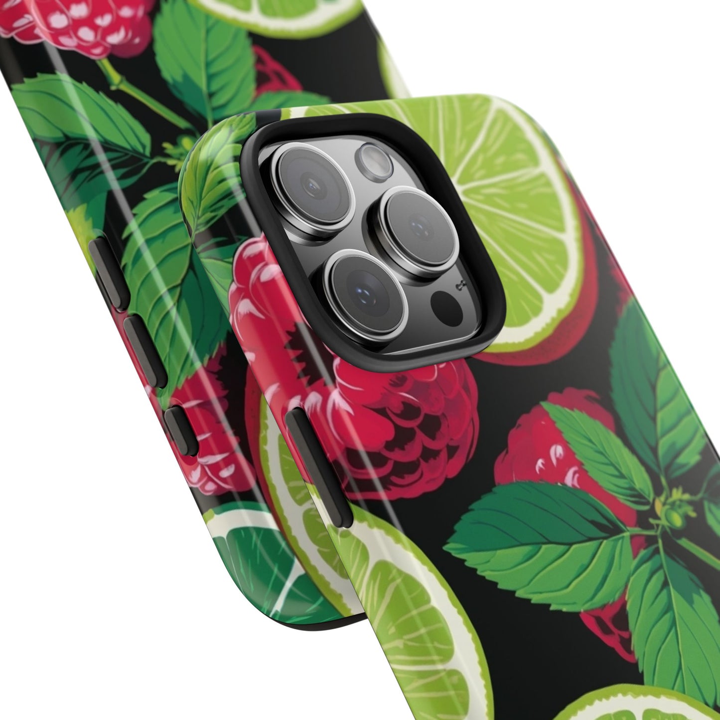 Raspberry Lime Spring iPhone 17 Tough Phone Case — Vibrant Floral Smartphone Protection