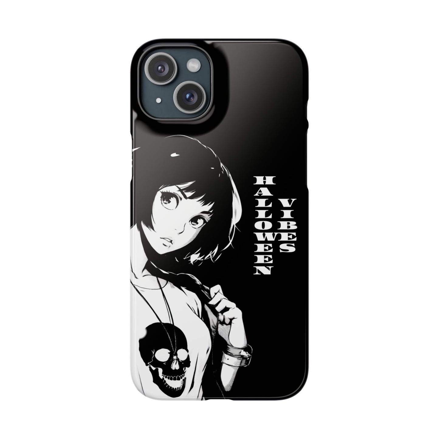 Halloween Vibes Snap Case Black and White Protective Phone Cover for iPhone and Samsung