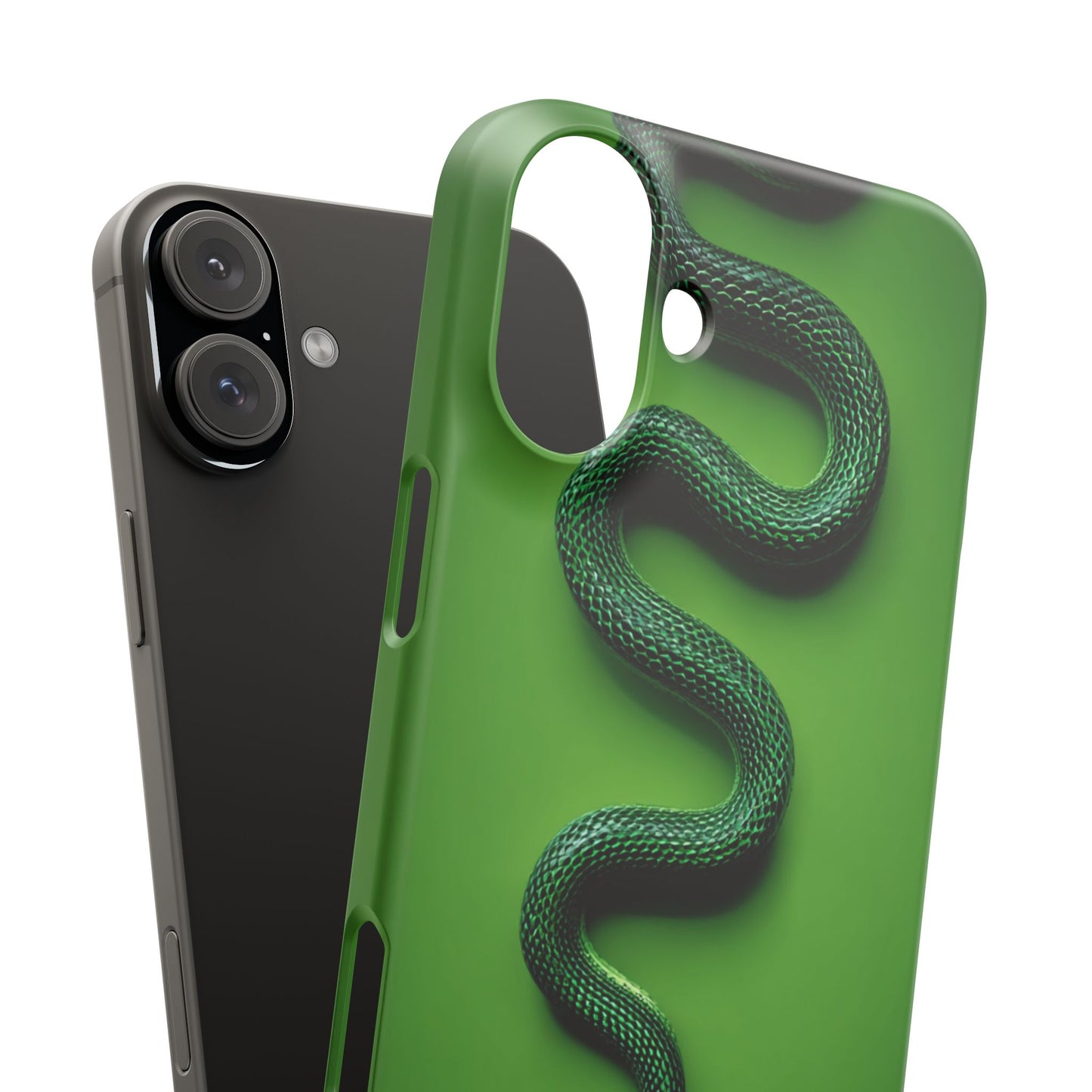 Green Snake Snap Case for iPhone, Stylish Phone Cover, Unique Gift, Trendy Accessory, Birthday, Nature Lover's Phone Case