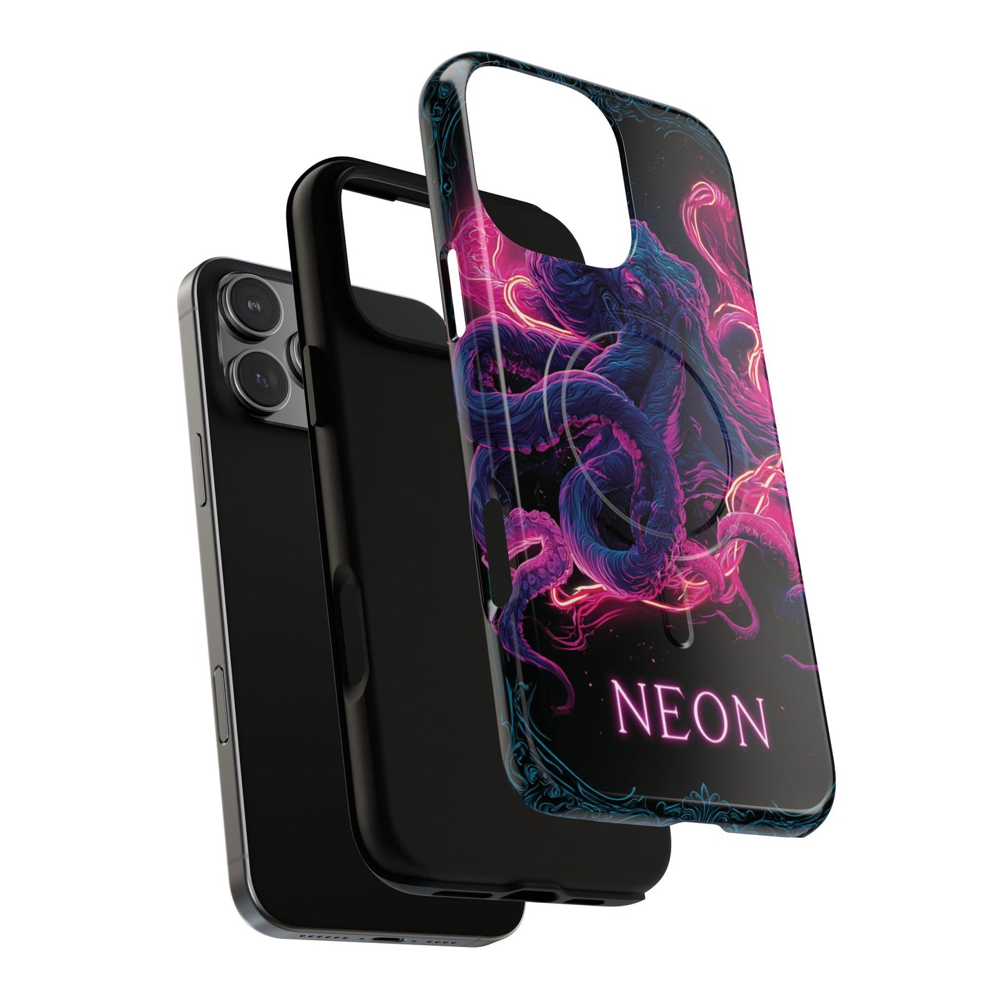 Neon Octopus Phone Case — Tough Magnetic Protective Cover