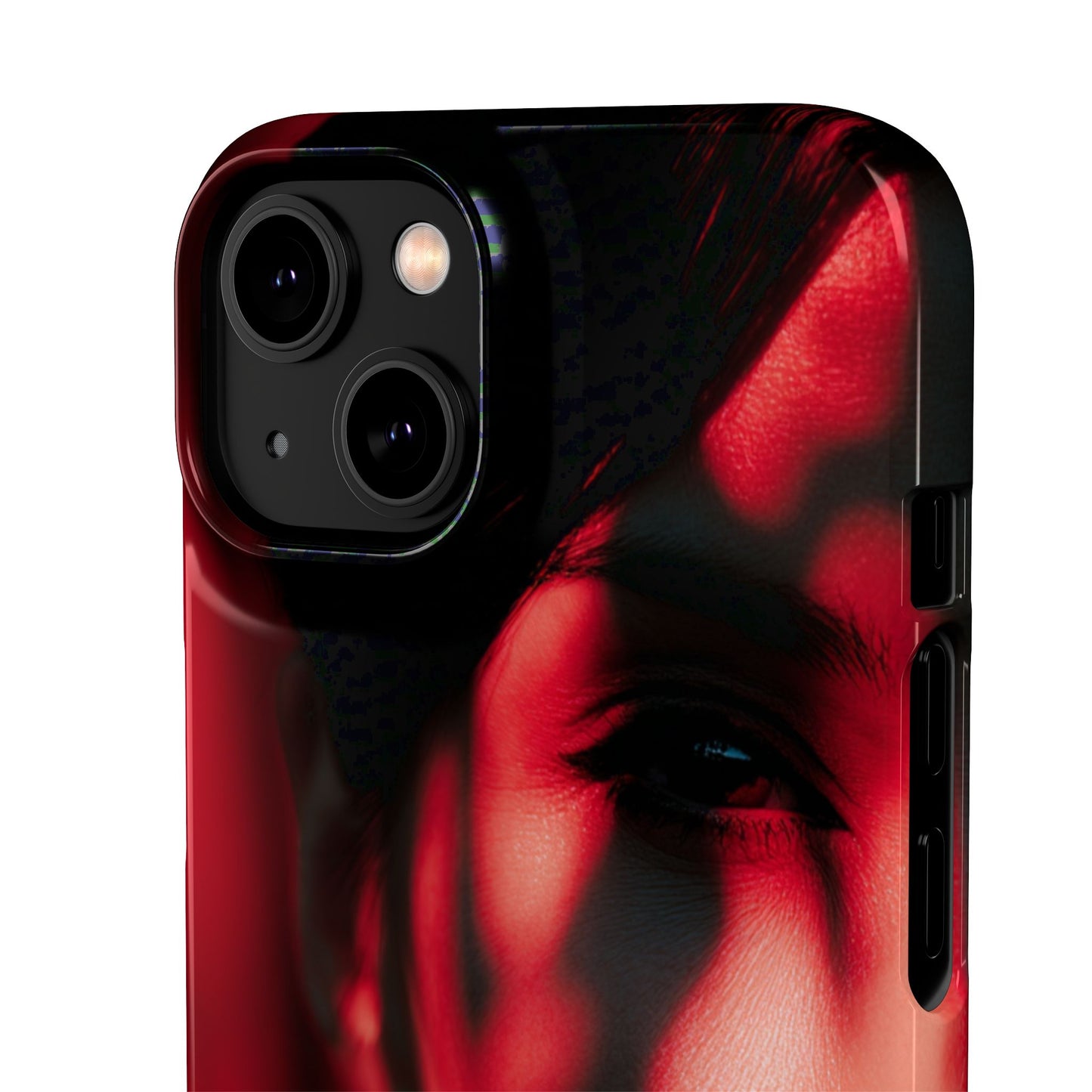 Stylish Snap Cases for Phone, Artistic Phone Cover, Unique Gifts, Red Aesthetic Case, Trendy Accessory, Vibrant Protection