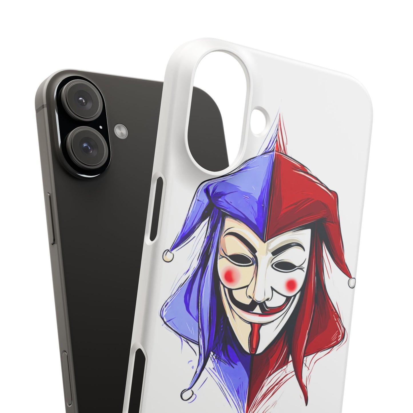 Joker & Anonimous Reunited Guy Fawkes Art Snap Case and Protective Phone Cover For iPhone and Samsung