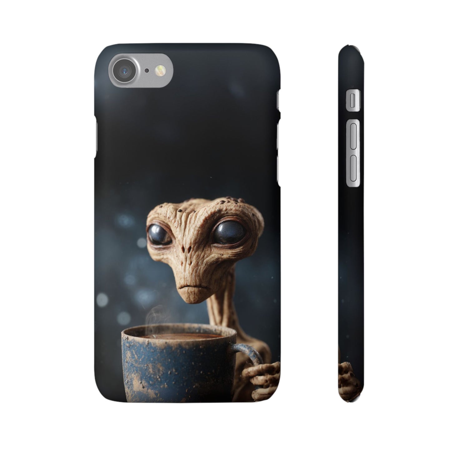 Alien Coffee Snap Case, Unique Phone Cover, Pop Culture Accessory, Gift for Sci-Fi Lovers, Customizable Phone Case