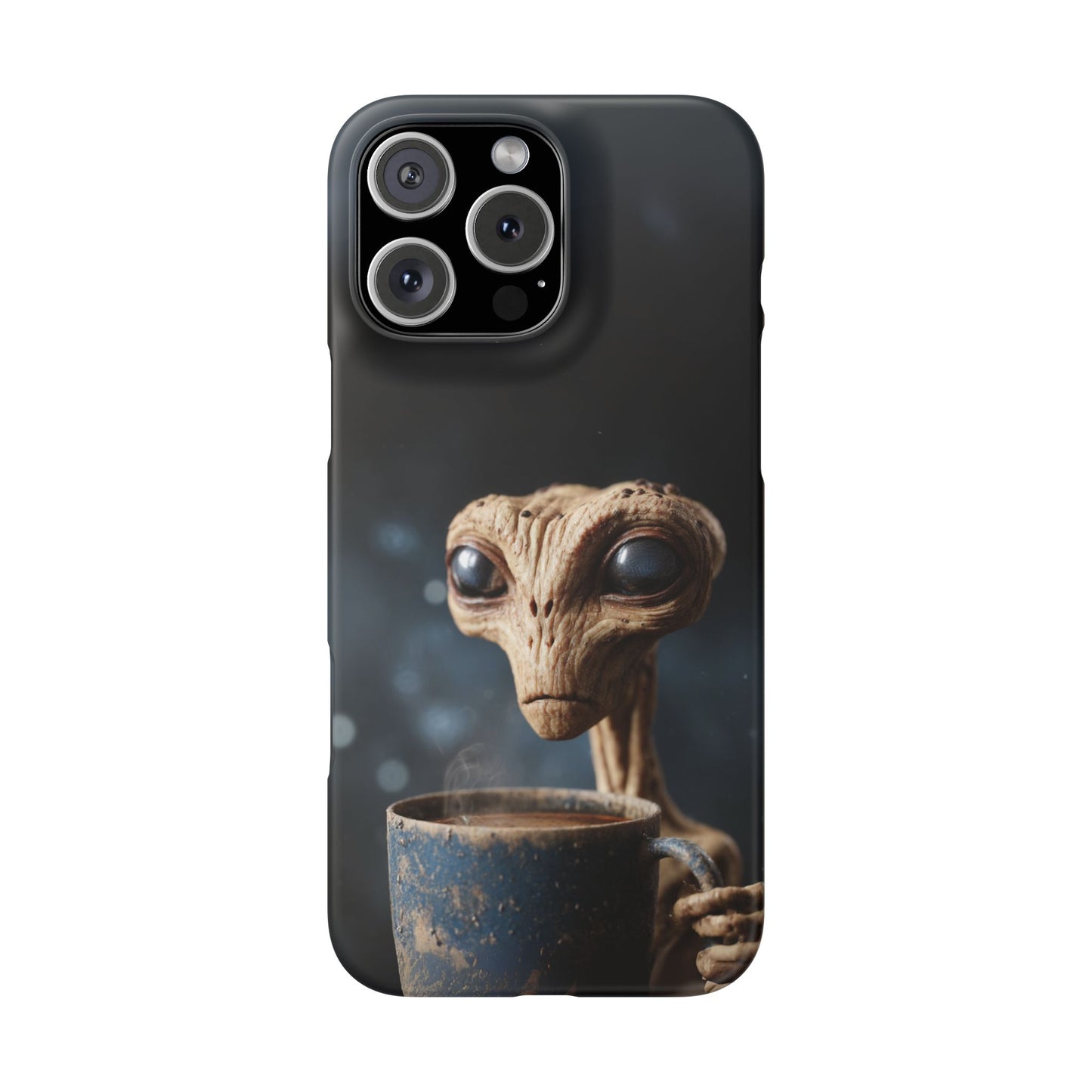 Alien Coffee Snap Case, Unique Phone Cover, Pop Culture Accessory, Gift for Sci-Fi Lovers, Customizable Phone Case