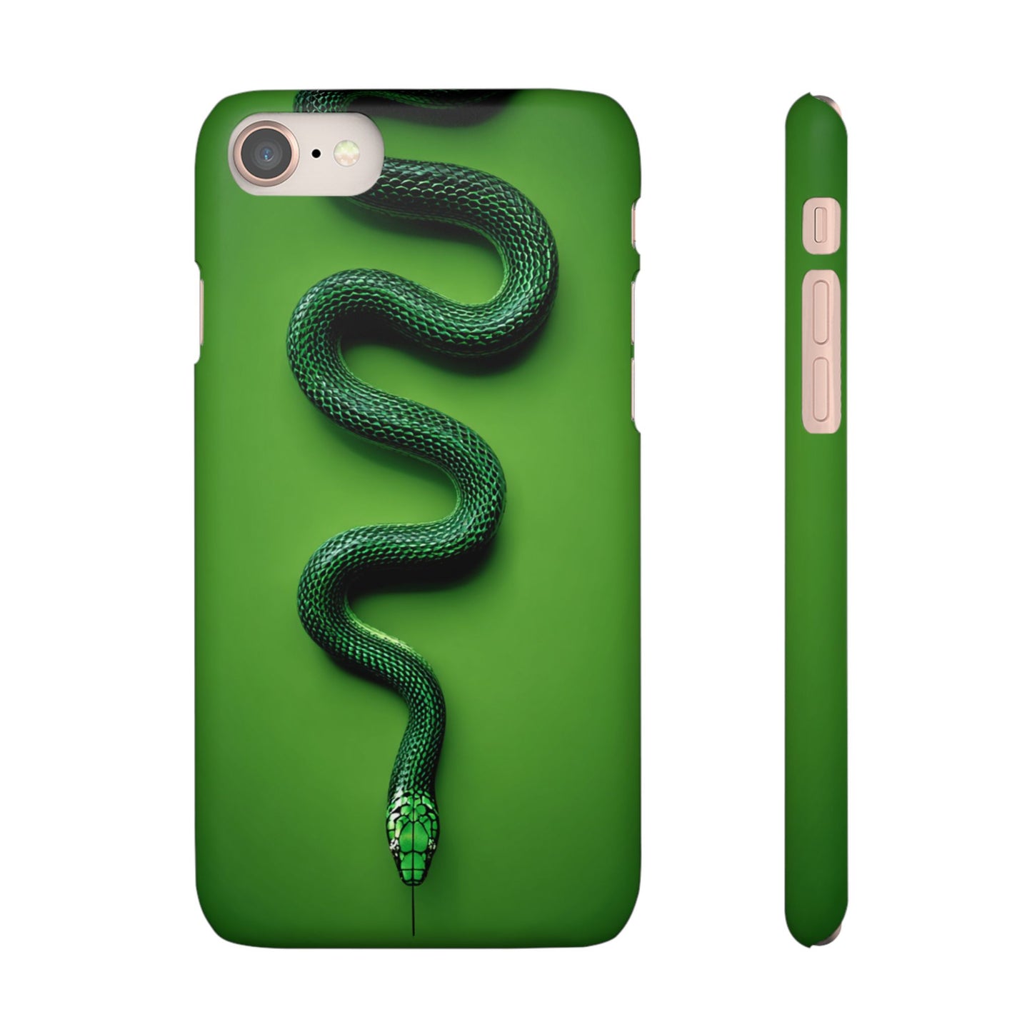 Green Snake Snap Case for iPhone, Stylish Phone Cover, Unique Gift, Trendy Accessory, Birthday, Nature Lover's Phone Case