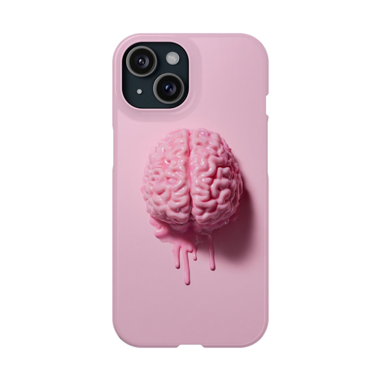 Slim Cases, Brain Design Phone Case With Card Holder, Cute Tech Accessory, Unique Gift for Students, Stylish Phone Protection, Valentine's