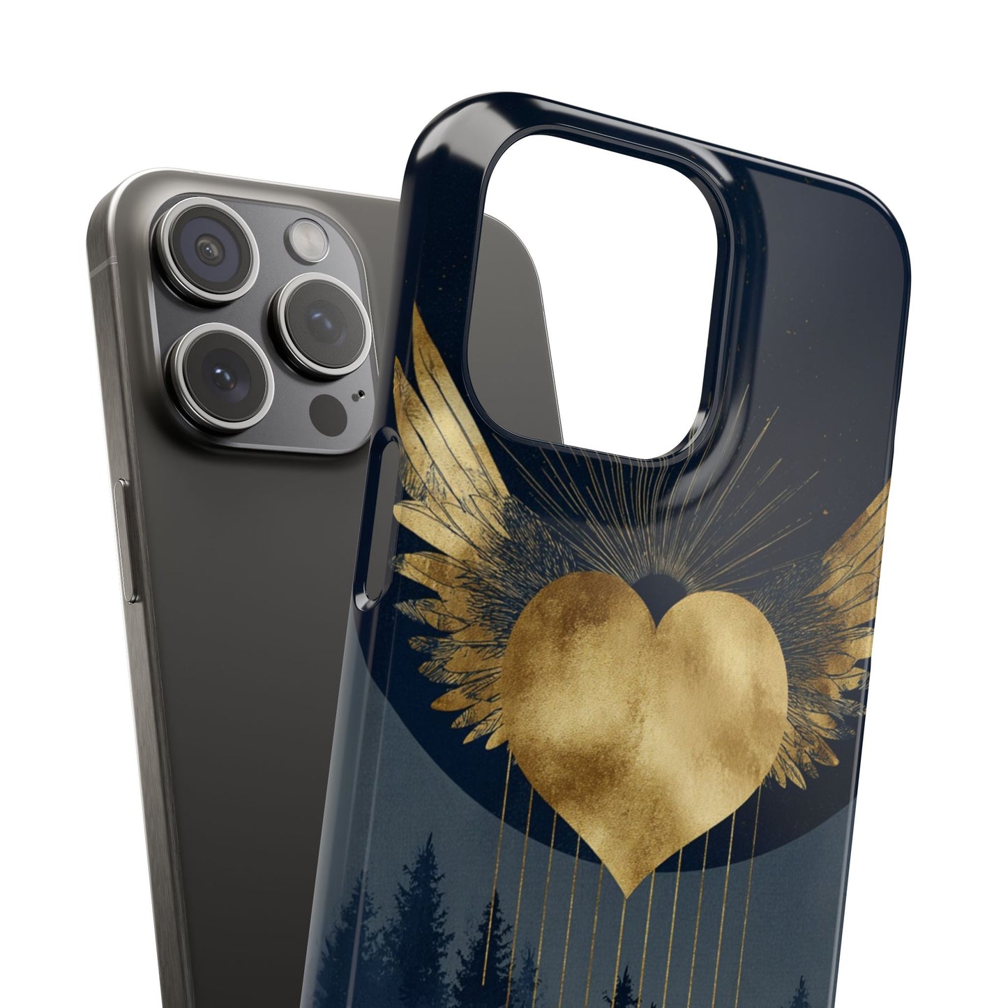 Heart Wing Snap Case, Elegant Phone Cover, Unique Gift, Artistic Accessory, Protective Case for Love and Romance