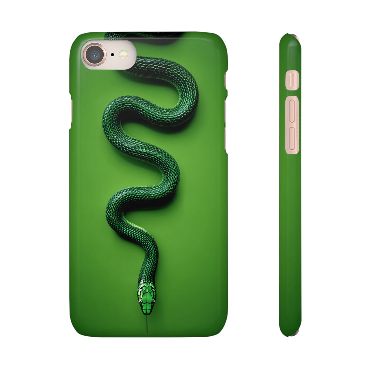 Green Snake Snap Case for iPhone, Stylish Phone Cover, Unique Gift, Trendy Accessory, Birthday, Nature Lover's Phone Case