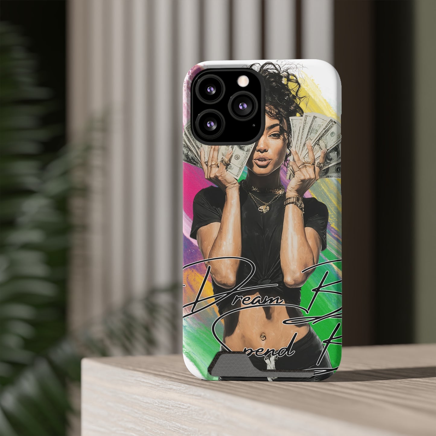 Vibrant Phone Case with Card Holder - Dream Big, Stylish Accessory for Teens & Young Adults, Perfect Gift for Birthdays, Graduations, [...]