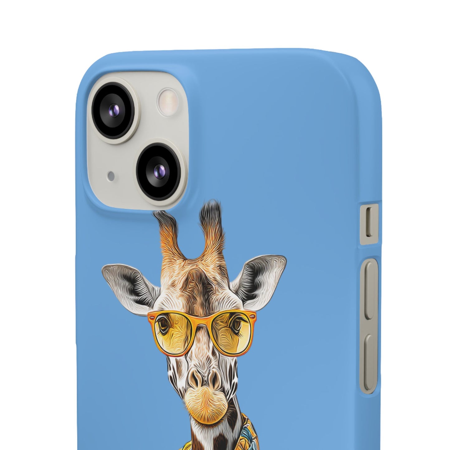 Giraffe Blue Snap Case Phone Cover for Animal Lover Iphone and Samsung models