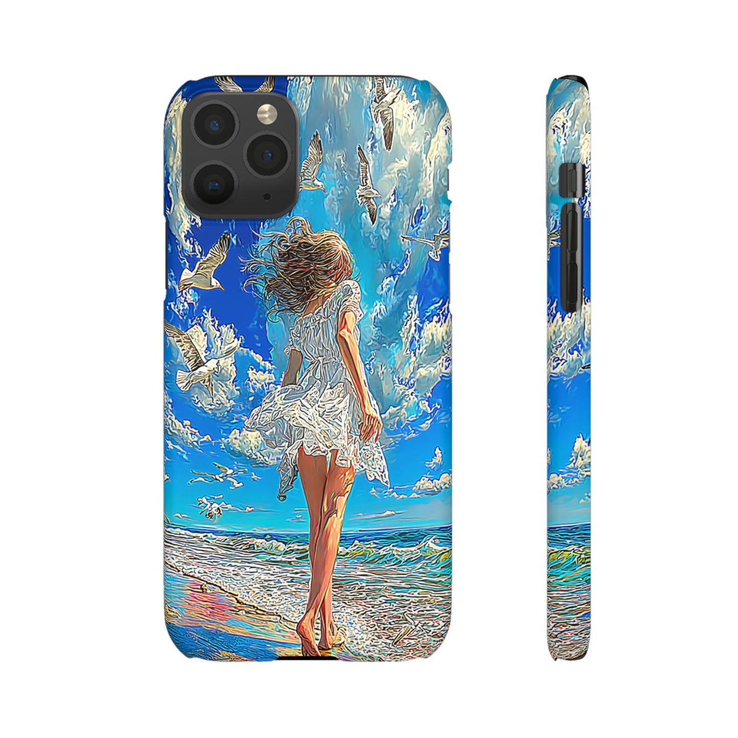 Dreamy Seaside Snap Case, Ocean Waves Phone Cover, Summer Vibe Gift, Cute Aesthetic Accessory, Beach Lover Case