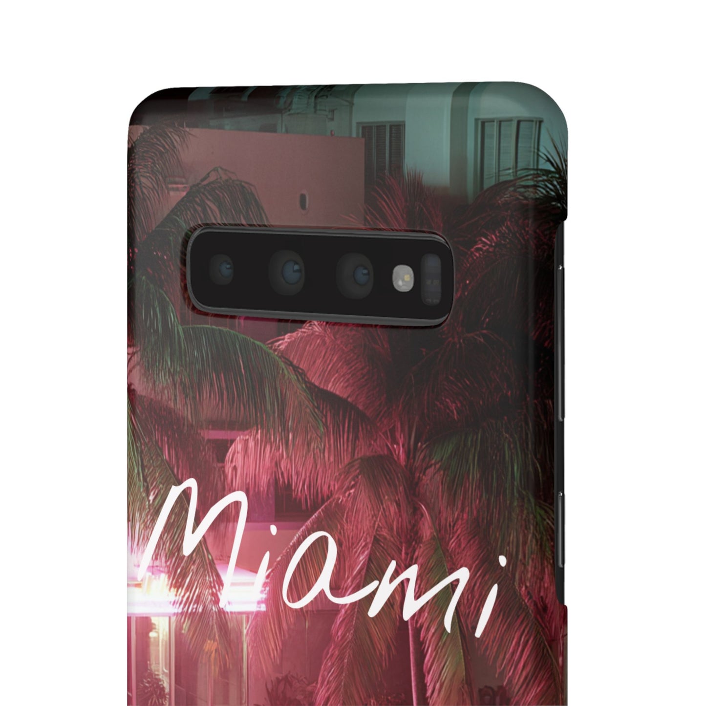 Miami Vibes Snap Case, Tropical Phone Cover, Summer Accessory, Gift for Travel Lovers, Neon Aesthetic, Beach-themed Tech